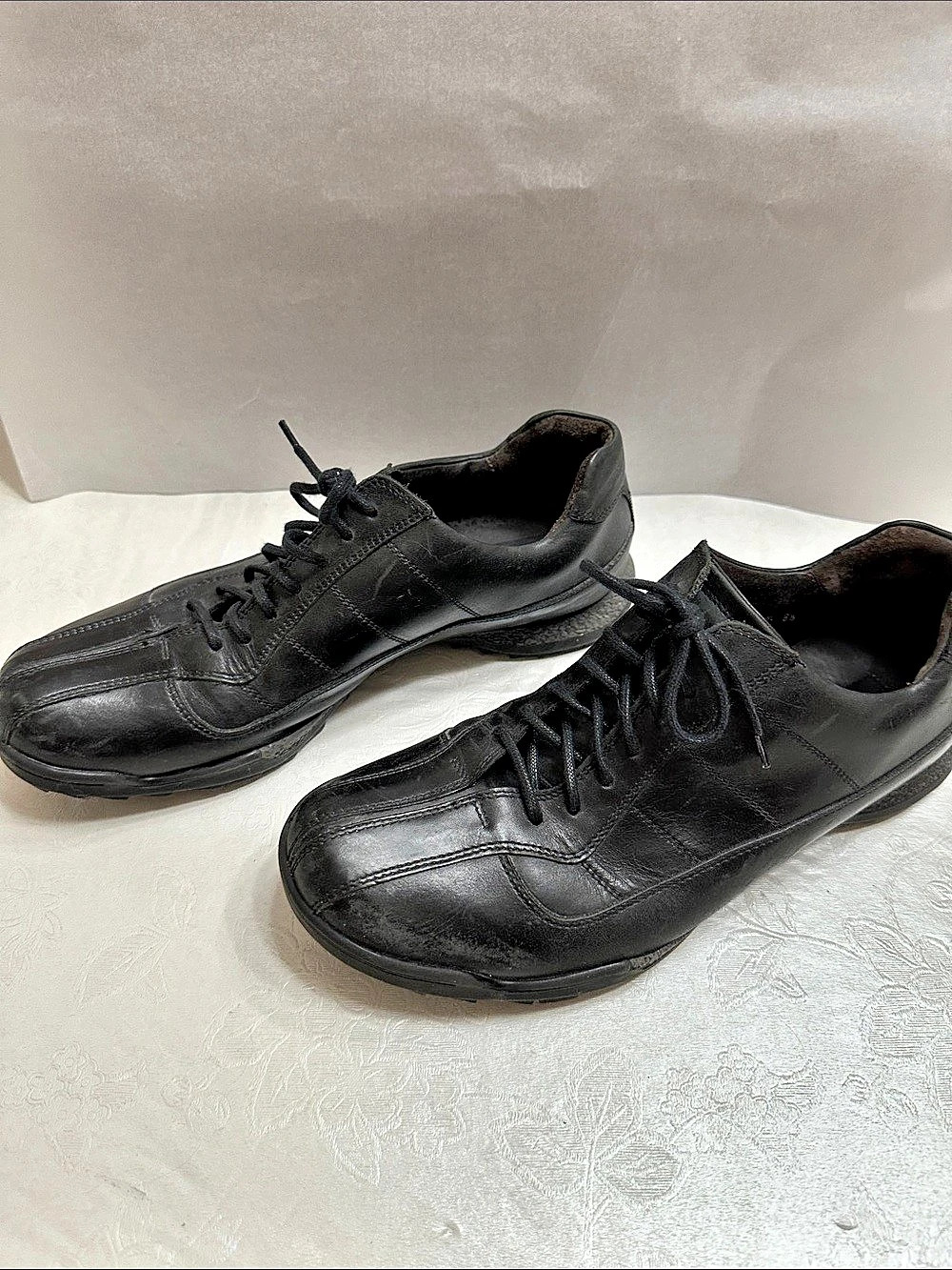 Kenneth Cole Reaction Men's Leather Sneakers Black US 8.5